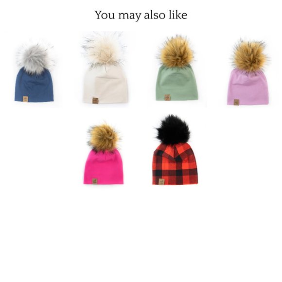 Peek-a-boo Homemade Black Slouchy Beanie with Removable Pompom - Picture 7 of 7